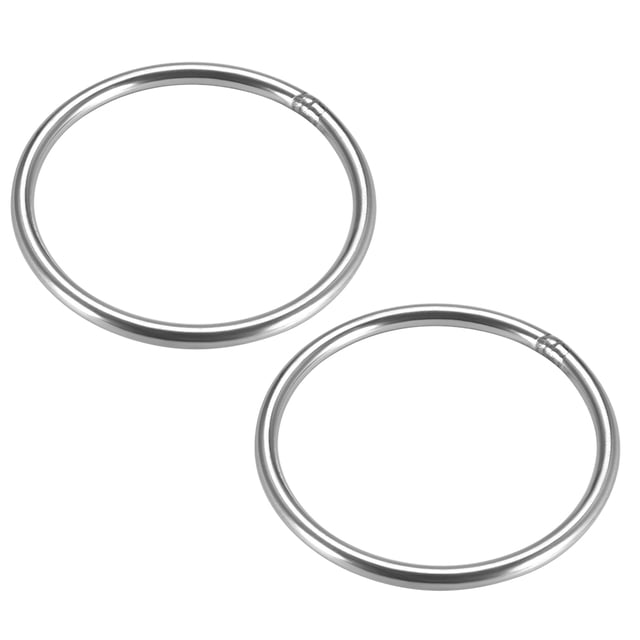 Anillo O soldado, anillos redondos de 60 x 4 mm de acero inoxidable, 2 piezas