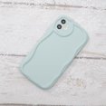 thumbnail image 2 of Compatible with iPhone 11 6.1 inch Cute Kawaii Curly Cream Frame Shape Soft Silicone Shockproof Protective Case Phone Cover for Women Girls Teal, 2 of 16