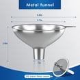 thumbnail image 4 of Embudo de Acero Inoxidable Nomatox Plata con Filtro de Malla para Cocina y Botellas de Boca Ancha, 4 of 5