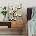 thumbnail image 5 of Qisvanset Framed Canvas Wall Art, 12x16 Inch White Blossom Minimalist Elegant Floral Decor, 5 of 5