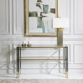 thumbnail image 6 of Uttermost Kentmore Contemporary Iron and Glass Console Table in Black/Gold, 6 of 7