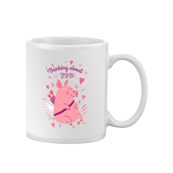 Thinking About You, Cupig Mug - Smartprints Designs,