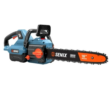 SENIX X6 60V 16-Inch Brushless Cordless Chainsaw with Automatic Chain Oiler, 4Ah battery and 3A charger Included