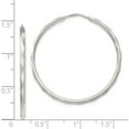 thumbnail image 4 of Sterling Silver D/C 2.5X35mm Endless Hoop Earrings (36 X 35) Made In India qe4658, 4 of 5