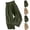 Style1-Army Green pants for women, variant on Maqroz Dress Pants Women Plus Size Stretch High Waisted Palazzo Pants Solid Color Button Down Wide Leg Pants Loose Work Office Business Suit Pant Khaki M