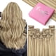 thumbnail image 1 of Extensiones de cabello con clip YoungSee, extensiones de cabello humano Remy con reflejos rubios, reflejos rubio ceniza cálido, extensiones de cabello con clip rubio blanqueador, cabello humano real p, 1 of 5