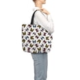 thumbnail image 3 of Sigee Bulldog Sunglasses Face Print Large Capacity Zippered Tote Bag - Durable, Stylish and Versatile for Everyday Use, 3 of 9