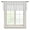 Gray, variant on Grey Striped Semi Sheer Valance Curtains Rustic Country Stripes Farmhouse Modern Voile Valances Curtain Rod Pocket Small Window Treatment for Kitchen Bathroom Cafe 60"x18"