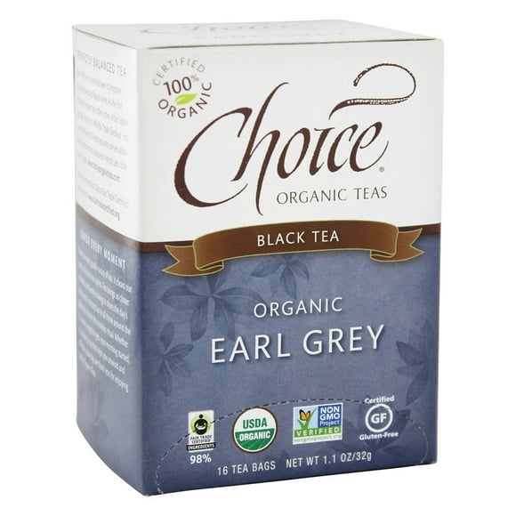 Choice Organic Teas - Thé Noir Biologique Earl Grey - 16 Sachets de Thé