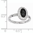 thumbnail image 6 of Stackable Expressions Sterling Silver Ruthenium-Plated Oval Ring, 6 of 7
