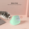 thumbnail image 3 of KYSONA Ergonomic Vertical Wireless Mouse, 57° Tilt Design, Bluetooth & 2.4G, Silent Click, 5 Buttons, Compatible with Windows, macOS, iPadOS, Green, 3 of 7