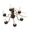 thumbnail image 4 of 1/87 Miniature Chandelier Model Candle Ceiling Lamp Model Miniature Lighting for Copper 14.5cmx6cm, 4 of 8