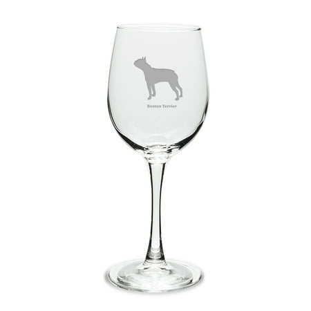 

Boston Terrier 12 oz Classic White Wine Glass