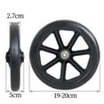 thumbnail image 4 of 2 Pieces Front Wheel, 8inch Wear Resistant Bearing Solid Rollers Wheels Casters for Wheelchairs Walkers Rollators Accessories Black, 4 of 8