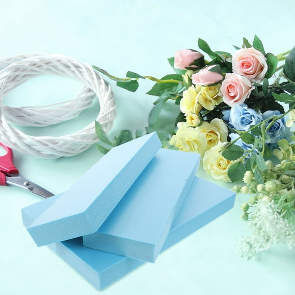 CRAFTHROU 4Pcs Blue Floristry Supplies Craft Foam Block For Home Decoration And Model Building