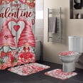 thumbnail image 6 of KCEHTA 4 Pcs Valentine's Day Shower Curtain Set with Non Slip Rugs Toilet Lid Cover U Shape Bath Mat Love Heart Shower Curtain Valentines Bathroom Decor, 6 of 6