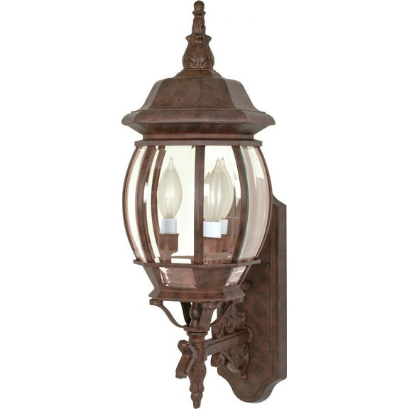 Nuvo Lighting - Central Park-Three Light Outdoor Wall Lantern-7.375 Inches Wide