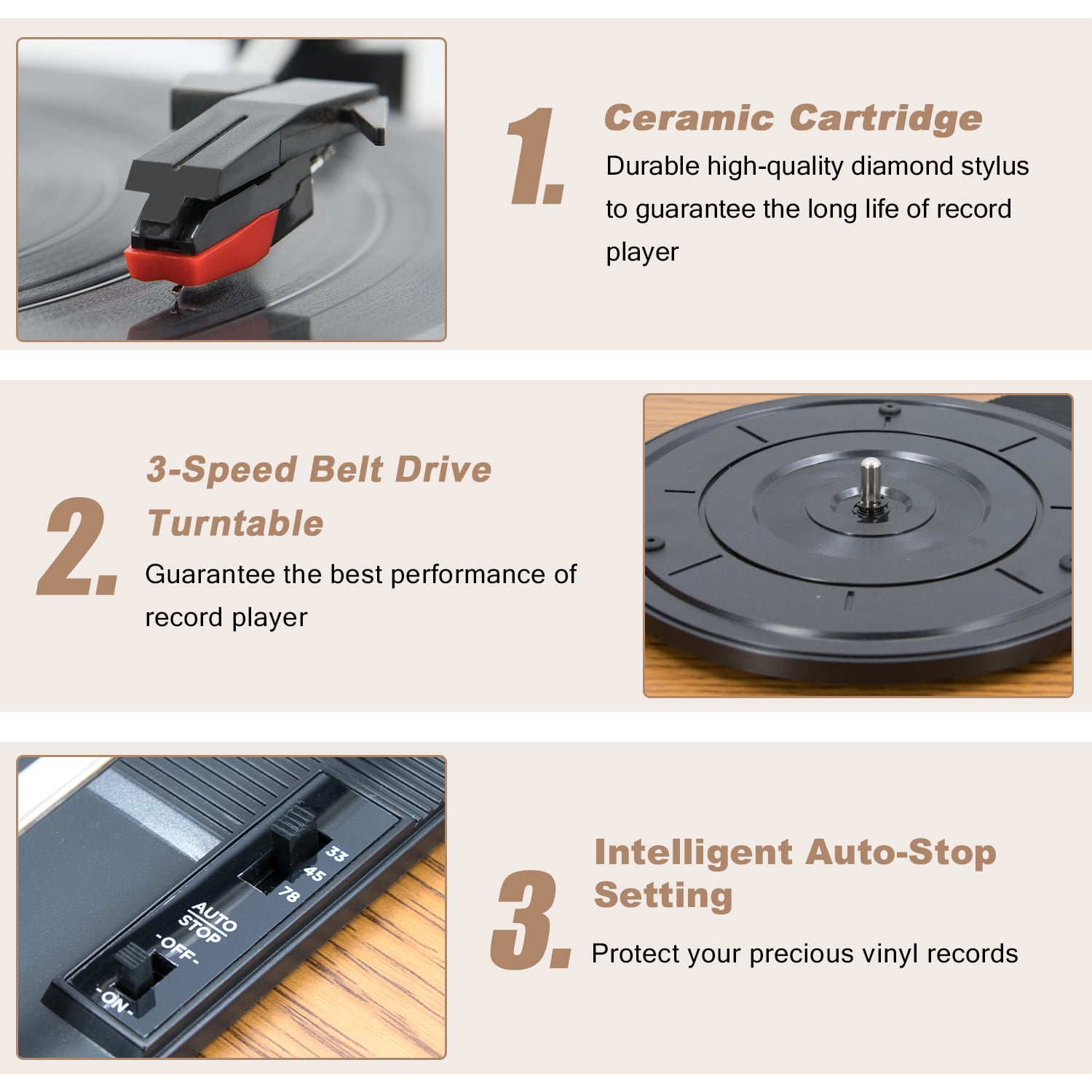 Buy LP No 1 Record Player Bluetooth Vinyl Turntable With Stereo buy-lp-no-1-record-player-bluetooth-vinyl-turntable-with-stereo