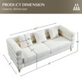thumbnail image 6 of Wiilayok 81"  Modern Upholstered Boucle Sofa Couches,3 Seat Loveseat Sofa with Pillow&4 Metal Legs,Love Seat Couch for Living Room,White, 6 of 6