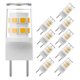 thumbnail image 1 of 10pcs G8 Led Bulb 3W Equivalent to G8 Halogen Bulb 20W-25W, T4 Light Bulb Bi-Pin G8/GY8.6 Base, G8, 1 of 5
