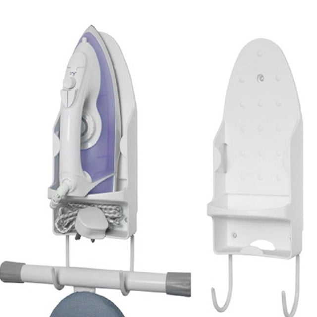 DEBGFS Ironing Board Hanger Wall Mount Electric Iron Holder Ironing Board Rack Shelf Black,white