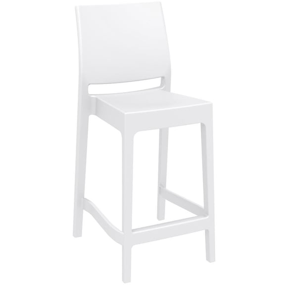 Compamia Sky Maya Square Bar Set with 2 Barstools White
