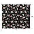 thumbnail image 5 of Pioneer Flower Floral Print Pattern Shower Curtain 84"x72", Bathroom Decorative Shower Curtain Set with 12 Hooks, Waterproof Washable, 5 of 6