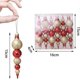 thumbnail image 2 of 6 bolas navideñas en forma de cono de 15 cm, adornos navideños rojos y dorados para árbol de Navidad., 2 of 5