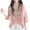 Pink, variant on Neewe Womens Tops 3/4 Sleeve Shirts Round Neck Loose Casual Blouses Floral Embroidered Tshirts