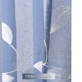thumbnail image 4 of 2 Pcs Floral Leaf Embroidered Tier Curtain, Rod Pocket Linen Textured Short Curtain, 4 of 6