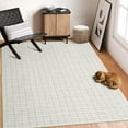 thumbnail image 1 of Washable Rug Non Slip Modern Checkered Rug Soft Faux Wool Floor Carpet Indoor Contemporary Plaid Print Rug Non Shedding Throw Carpet for Bedroom Living Room Dining Room Office, 1 of 8