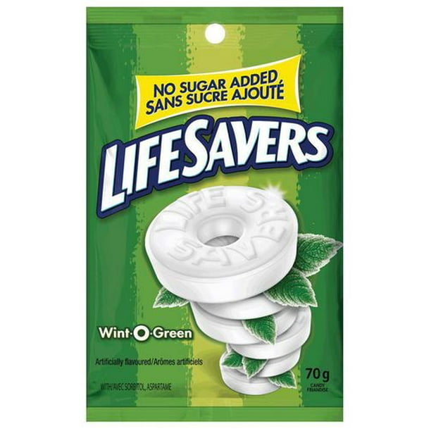 LIFE SAVERS, WintOGreen, Wintergreen Flavoured Candy Mints, Bag, 70g Walmart.ca