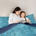 thumbnail image 5 of Feelyou Boho Bowknot Damask Twin Comforter Sets, Retro Turquoise Flower Bedding Set, 2pcs, 5 of 8