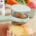 thumbnail image 5 of Fruit and Vegetable Peeler with Storage Box, Vegetable Peeler with Catcher, Double-Sided Stainless Steel Multi-Function Peeler, for Cooking Camping Kitchen Gadgets, 5 of 7