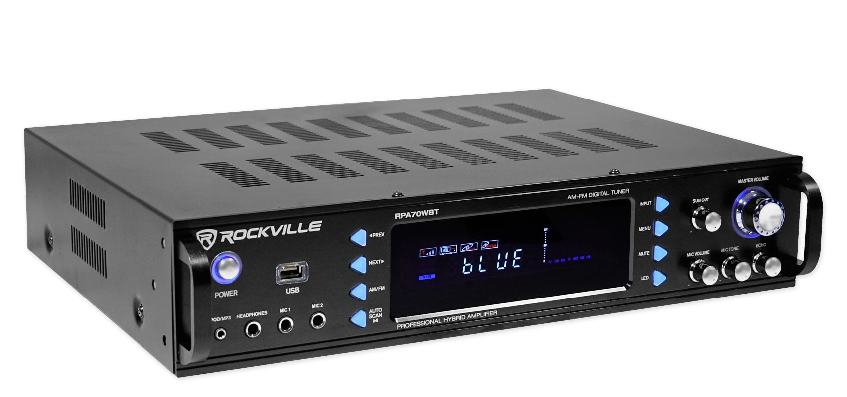 Rockville RPA70WBT 1000w Home Theater Receiver w/ Bluetooth/Tuner/USB/Mixer+Mics