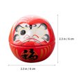 thumbnail image 2 of 2pcs Ceramic Daruma Doll Daruma Statue Desktop Ornaments Holiday Home Decor, 2 of 7