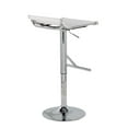 thumbnail image 6 of Mirage Ale Contemporary Adjustable Bar Stool In Chrome And White Mesh, 6 of 7
