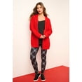 thumbnail image 3 of Roaman's Women's Plus Size Thermal Waffle Hoodie Zip Up Cardigan Jacket, 3 of 6