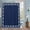 Blue, variant on Art Frame Shower Curtain Set with Hooks, Geometric Black Morocco Printed Border Rustic Linen Texture Water Repellent Sturdy Shower Curtains for Bathroom Decoration, Machine Washable 36x72 In