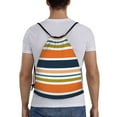 thumbnail image 2 of Easygdp Colorful Pastel Stripes Drawstring Backpack, Beach Sackpack, Travel Sackpack Lightweight for Sports, Gym, Travel, Swimming - Medium, 2 of 9
