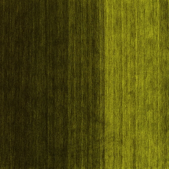 Ahgly Company Indoor Square Abstract Yellow Contemporary Area Rugs, 3' Square