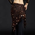 thumbnail image 3 of Bufanda triangular con pieza de gong para bailarina, chal para danza del vientre, cadena para la cintura para danza del vientre, bufanda para la cadera con diseño de sirena, 3 of 3