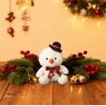 thumbnail image 5 of Christmas P Dolls - Santa/Snowman/Deer Stuffed Figurines, Cute Festive Details, Soft Fabric, Ideal Home Holiday Decor & Small Gifts, White, 5.9in/15cm, 5 of 6