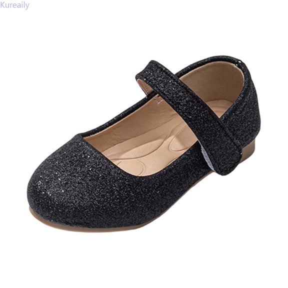 Kureaily Girls Low Top Mary Jane For Casual Dressy Occasions Soft Sole Lightweight Sandals With Sparkling Classic St yle Shoes Young Girls(12M 12Y) 12-18