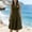 *Army Green, variant on ClodeEU Women's Summer Sleeveless V-Neck Dress Button ,Casual Smocked Waist Dress Army Green^,Womens Plus S