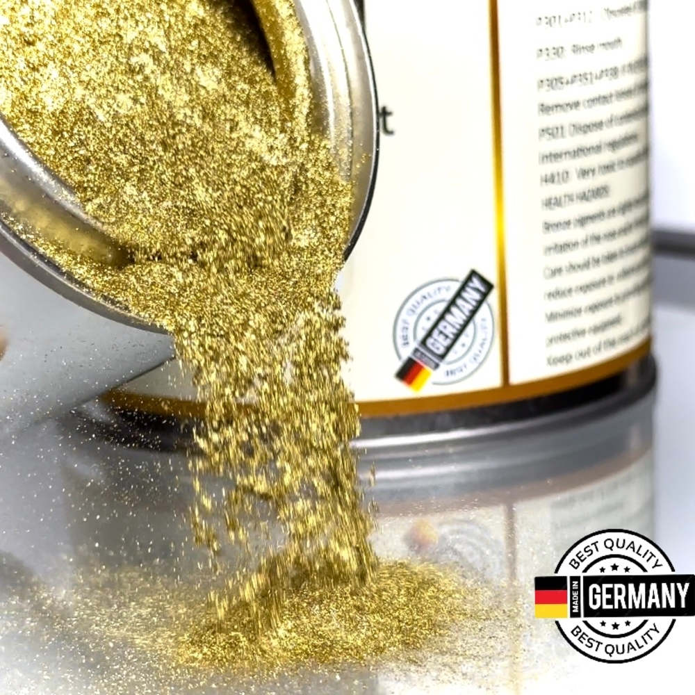 COMETCHEMICAL Rich Gold Bronze Powder Pigment (1.54lb), Solvent, Epoxy Resin
