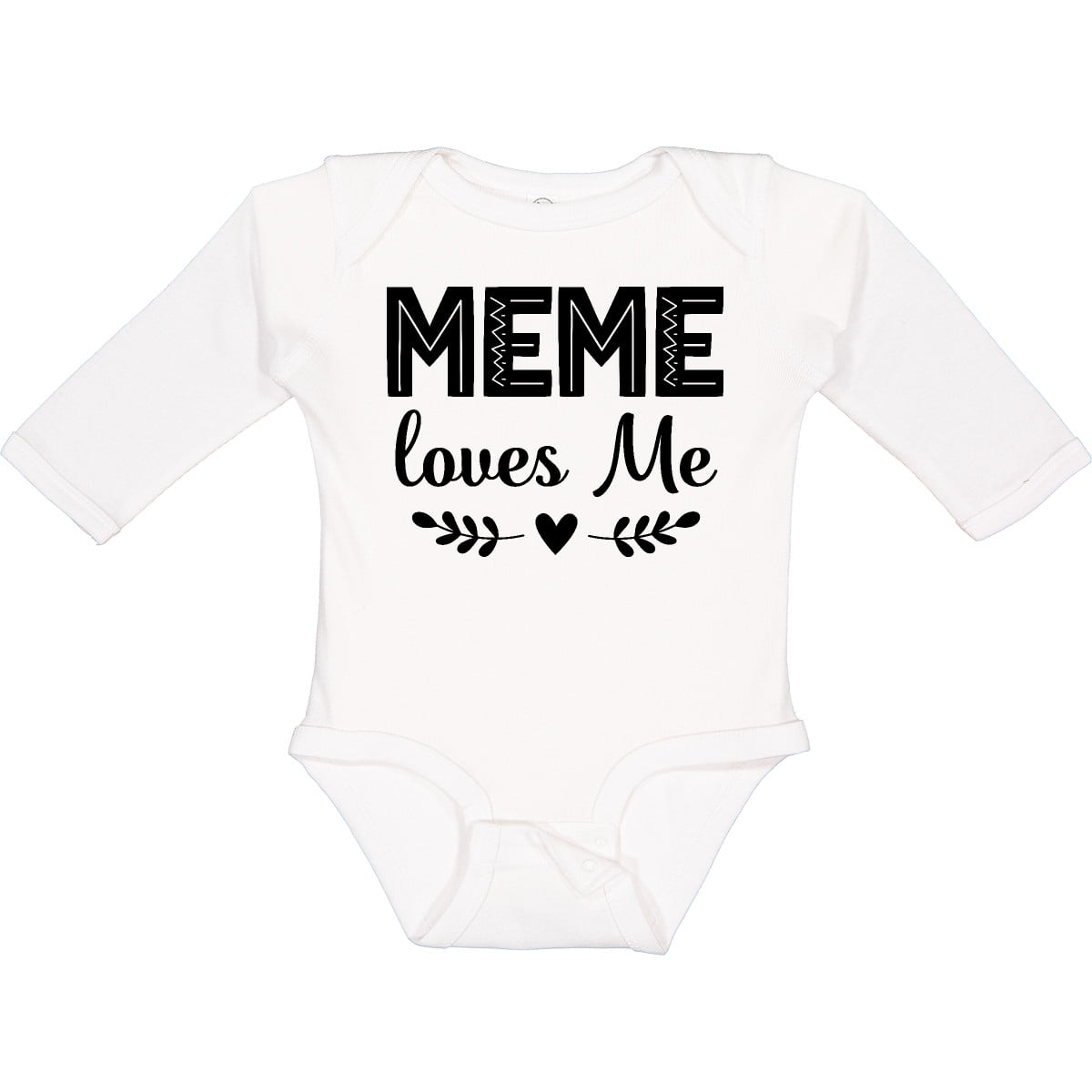 Inktastic Meme Loves Me Baby Clothes Girls Long Sleeve Baby Bodysuit