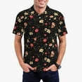 thumbnail image 1 of Saiise Chemise de Golf pour Hommes à Imprimé Fleurs Rouges et Blanches, Évacuation de l'Humidité, Séchage Rapide, Polo de Performance pour Hommes-3TG, 1 of 6