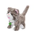 thumbnail image 4 of Peluche eléctrico para gato que camina con grabación de voz, versátil, 18 x 10 x 17 cm Rayas gris claro, 4 of 9