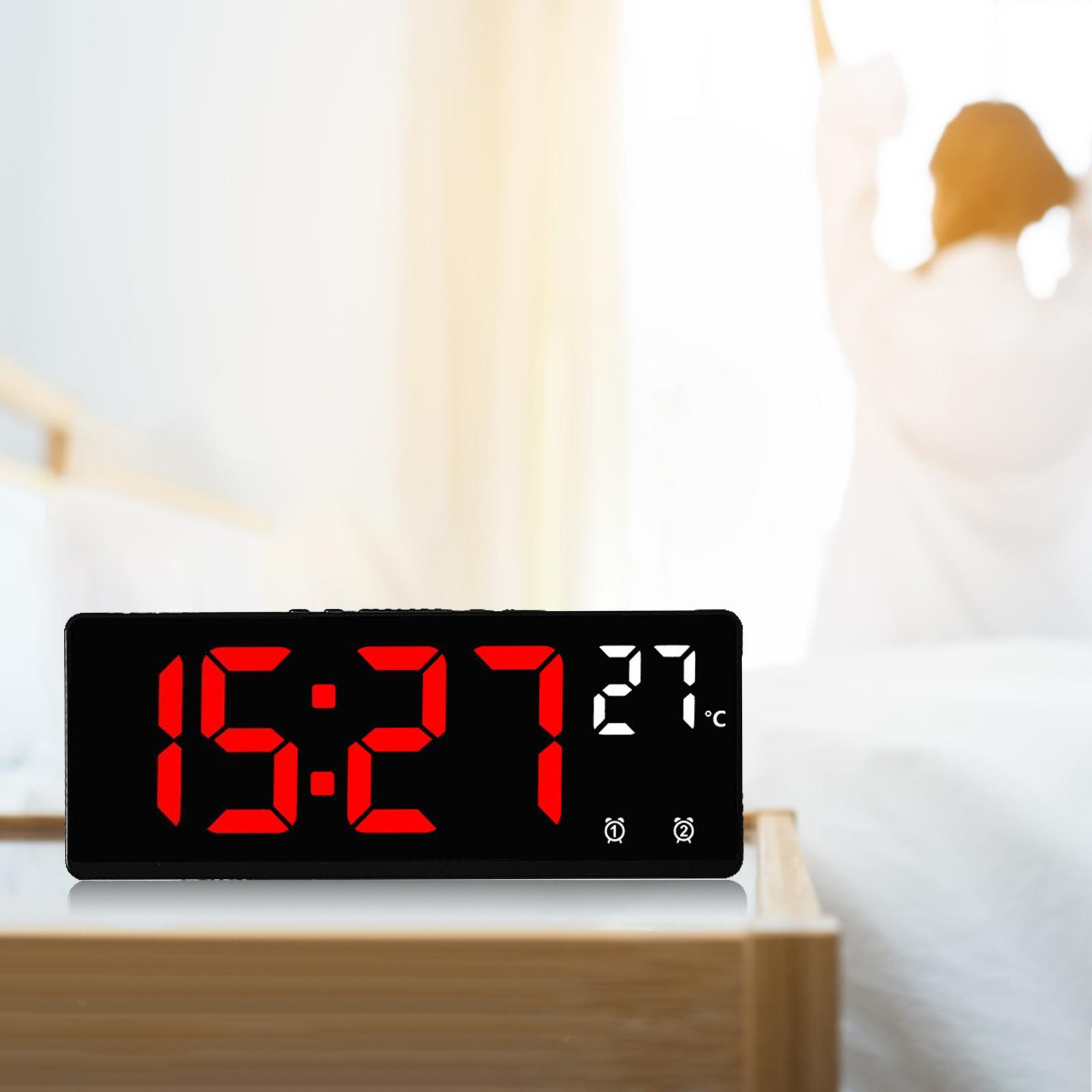 UMMH Alarm Clock Dimmable Electronic Clock Modern for Desktop Travel
